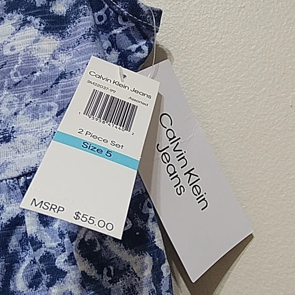 Calvin Klein Little Girl's 2-Piece Tie-Dye Tunic & Leggings